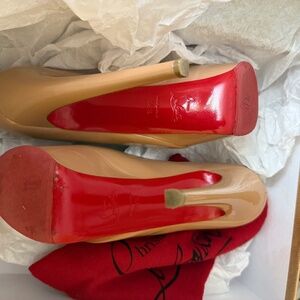 Christian Louboutin tan heels 39.5 (fits like 8.5 in my opinion)